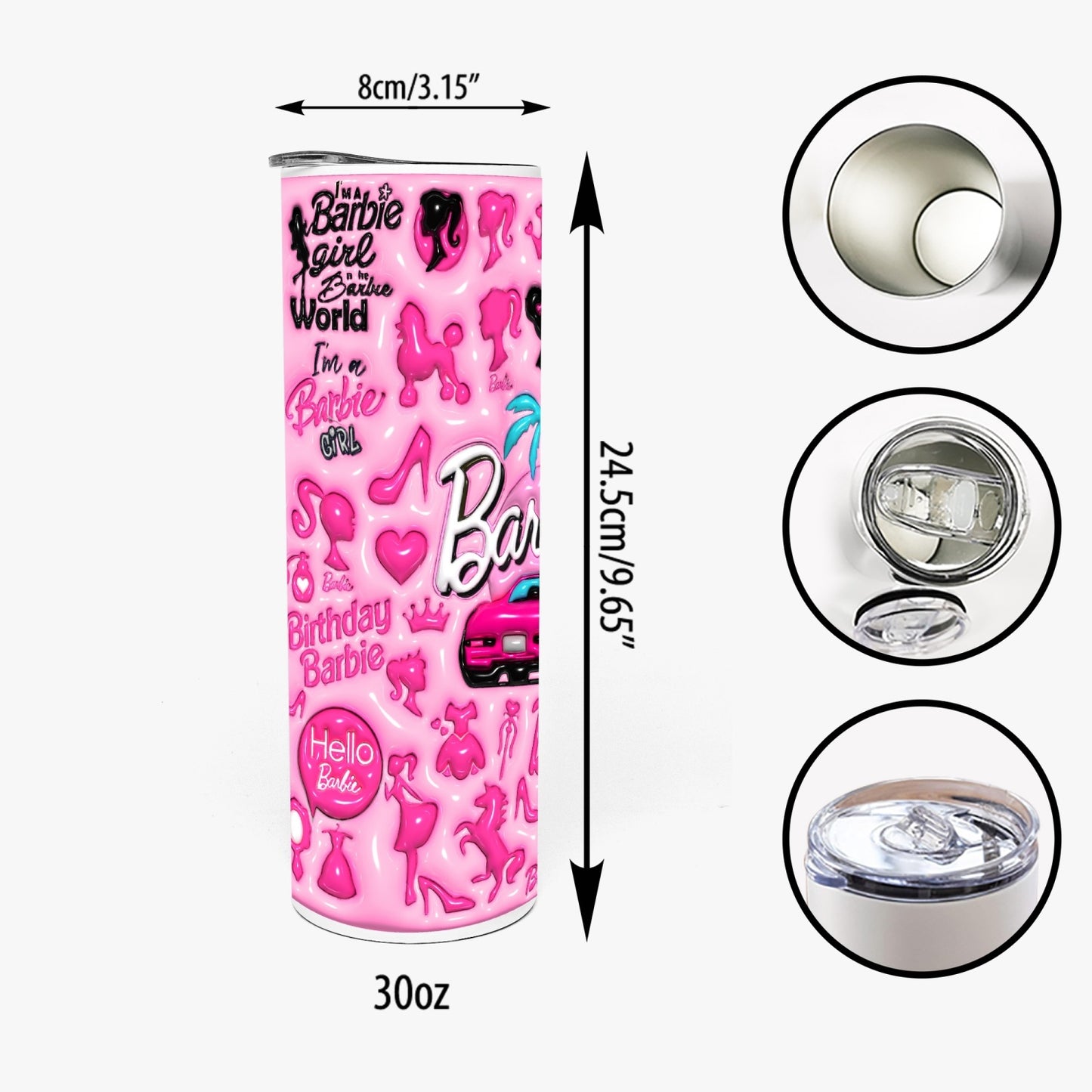 Barbie 30oz Thermal Tumbler