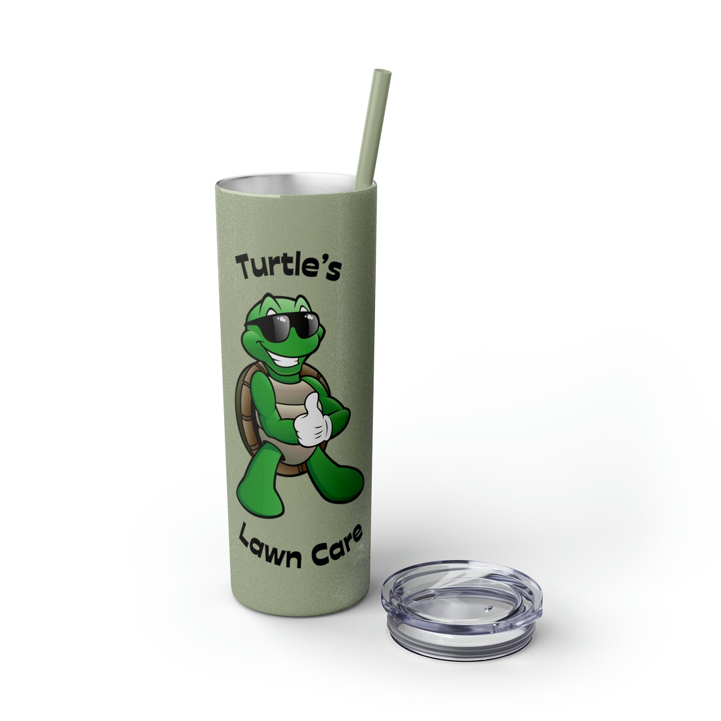 Turtle Skinny Tumbler with Straw, 20oz