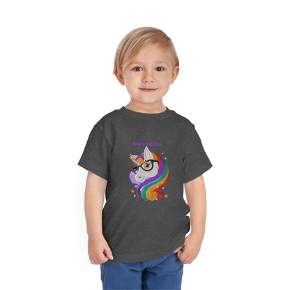 Unicorn Smart and Cute Back to School Toddler Short Sleeve Tee