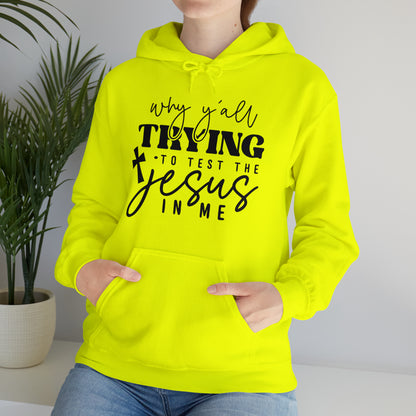 Testing my Jesus Unisex Heavy Blend™ Hooded Sweatshirt