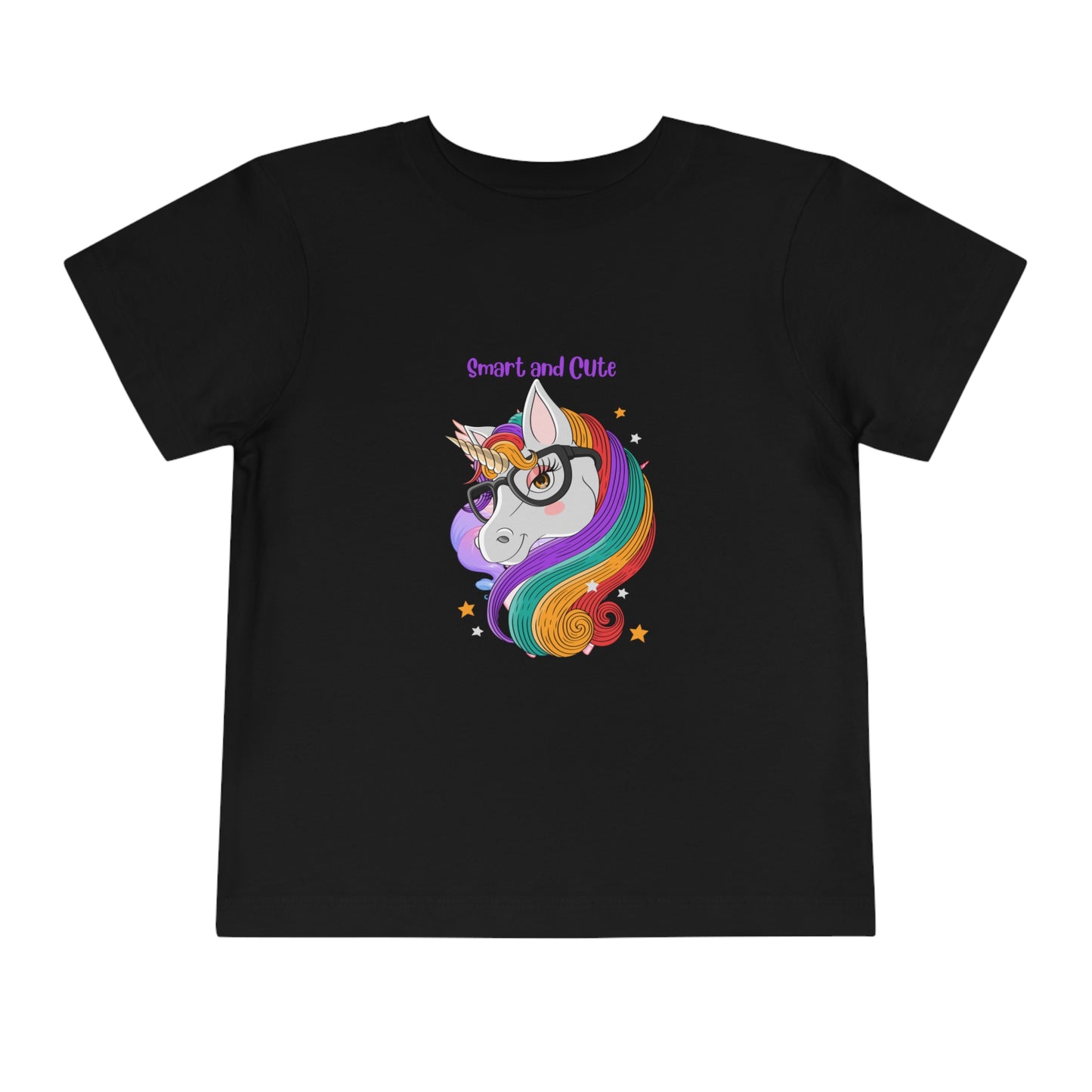 Unicorn Smart and Cute Back to School Toddler Short Sleeve Tee