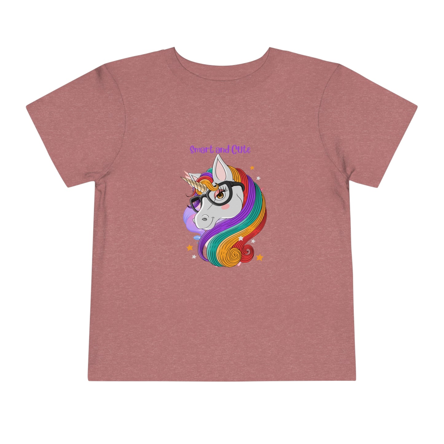 Unicorn Smart and Cute Back to School Toddler Short Sleeve Tee