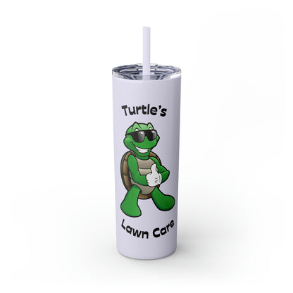 Turtle Skinny Tumbler with Straw, 20oz