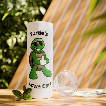 Turtle Skinny Tumbler with Straw, 20oz