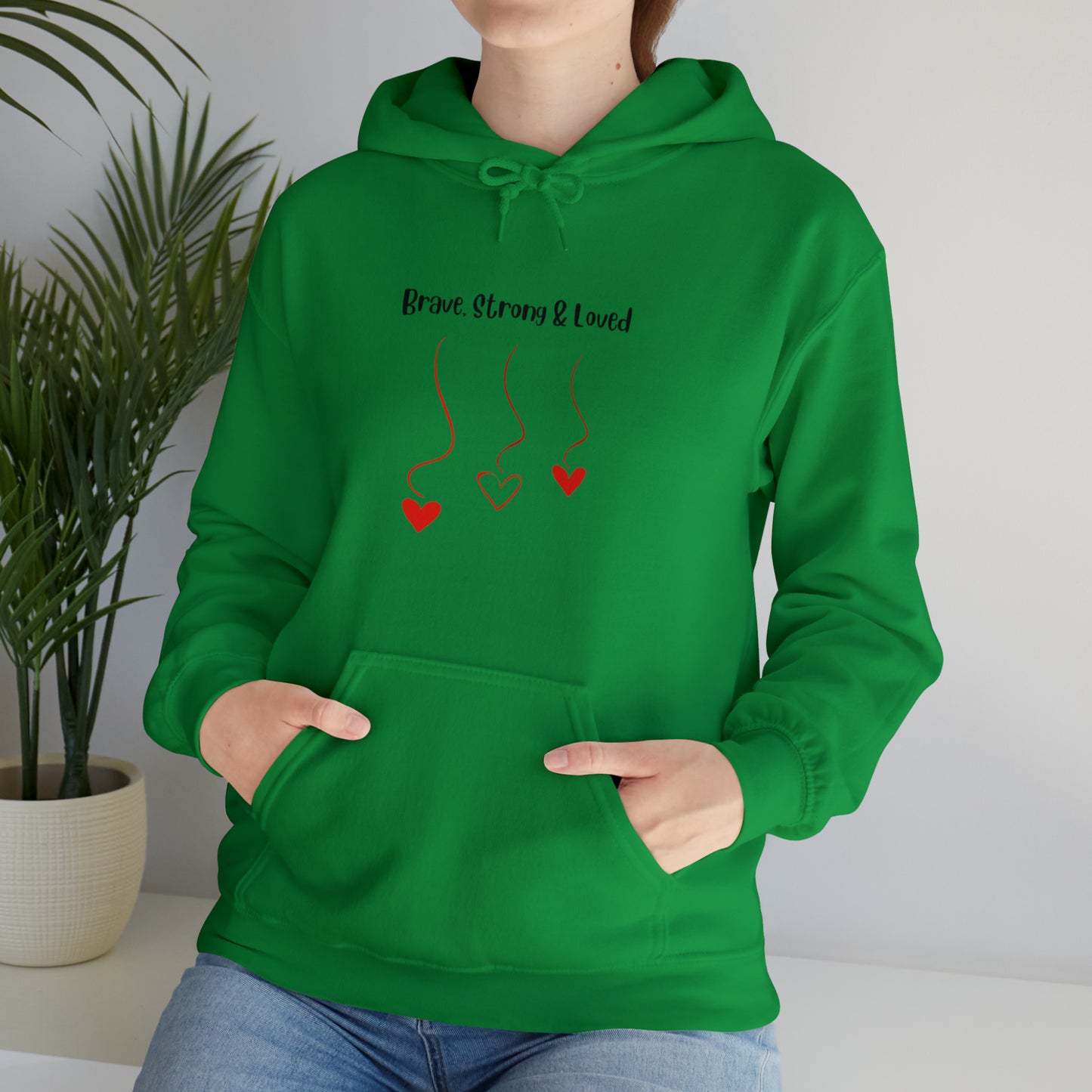 Brave, Strong & Loved Unisex Heavy Blend™ Hooded Sweatshirt