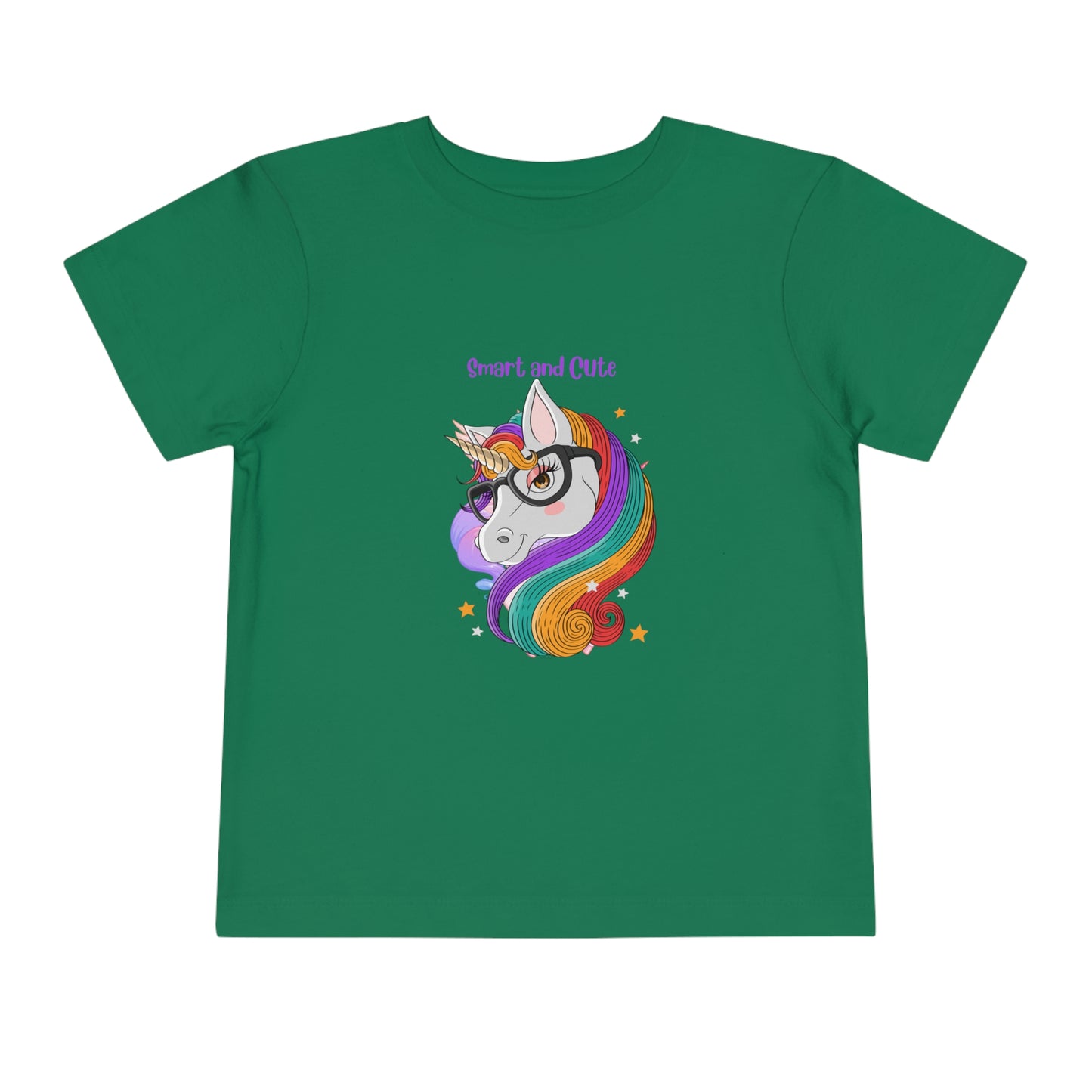 Unicorn Smart and Cute Back to School Toddler Short Sleeve Tee