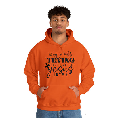 Testing my Jesus Unisex Heavy Blend™ Hooded Sweatshirt