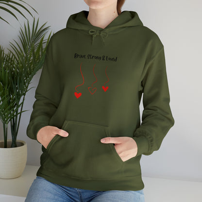 Brave, Strong & Loved Unisex Heavy Blend™ Hooded Sweatshirt