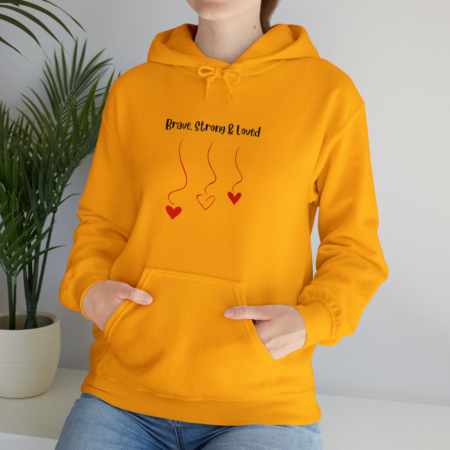 Brave, Strong & Loved Unisex Heavy Blend™ Hooded Sweatshirt