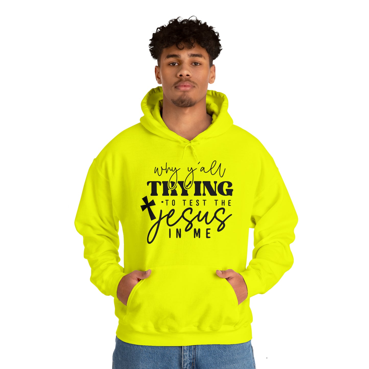 Testing my Jesus Unisex Heavy Blend™ Hooded Sweatshirt