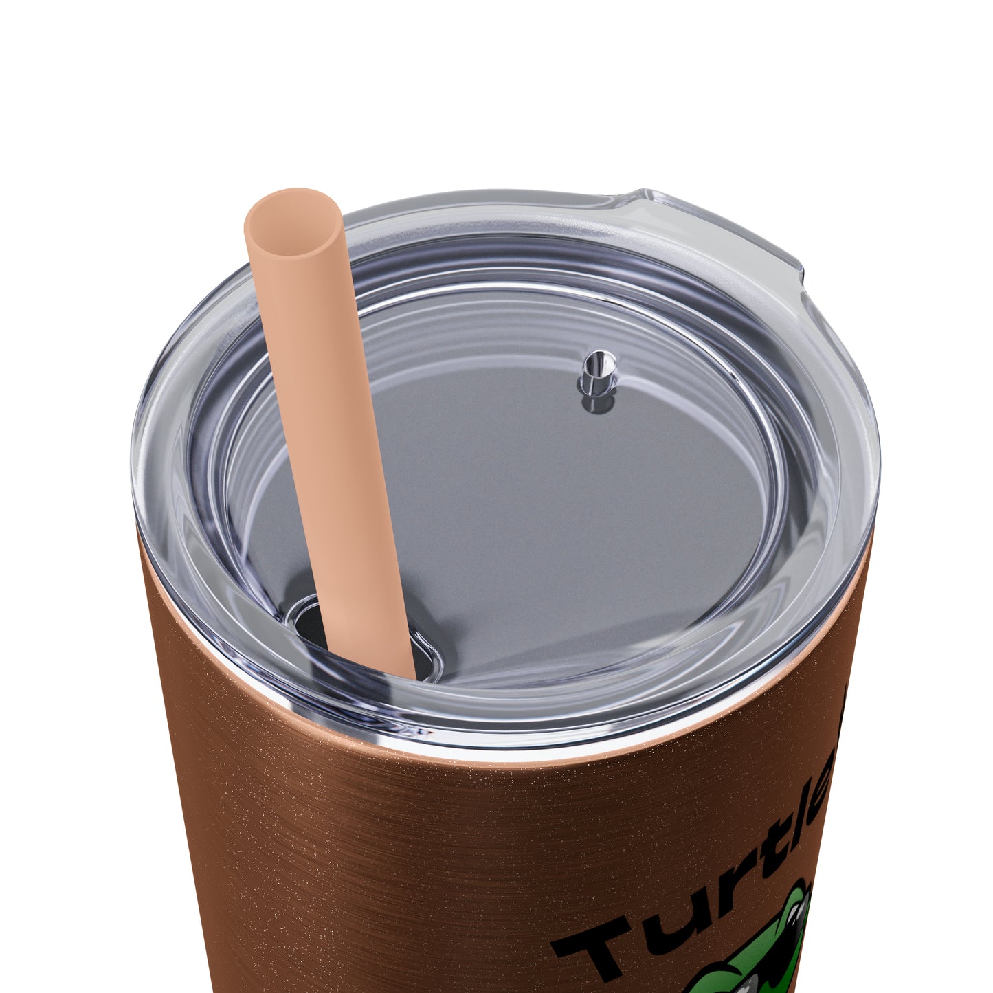 Turtle Skinny Tumbler with Straw, 20oz