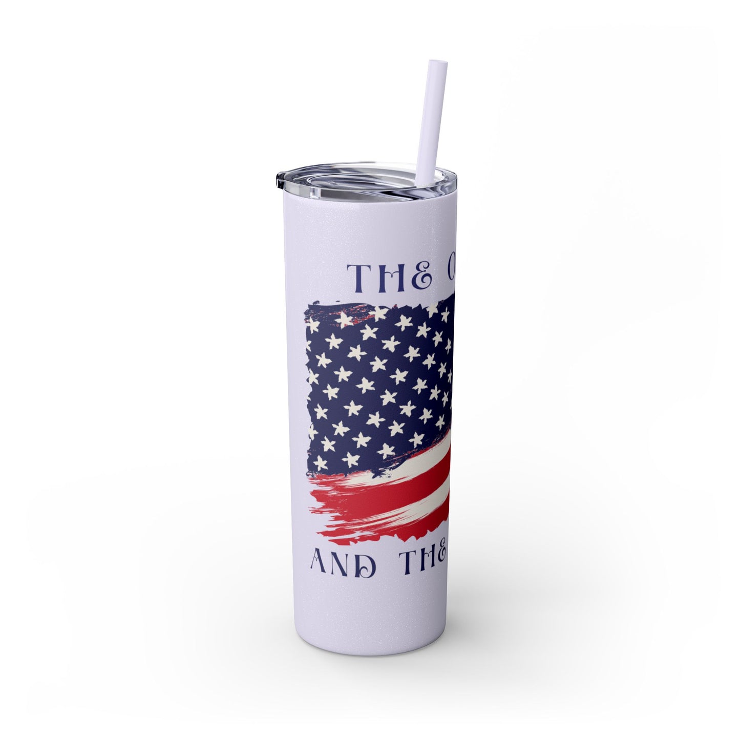 THE OUTLAW AND THE HILLBILLY Skinny Tumbler with Straw, 20oz