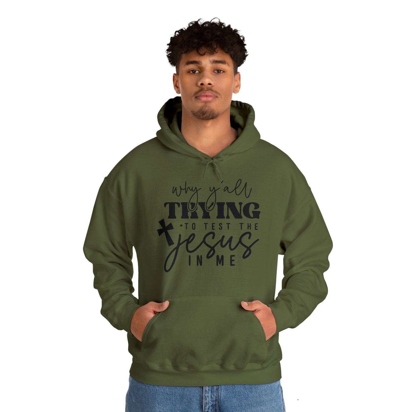 Testing my Jesus Unisex Heavy Blend™ Hooded Sweatshirt