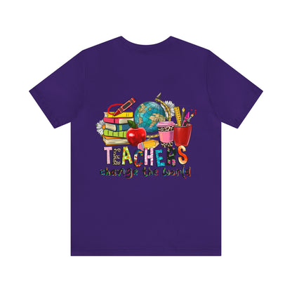 Teachers change the world Unisex Jersey Short Sleeve Tee