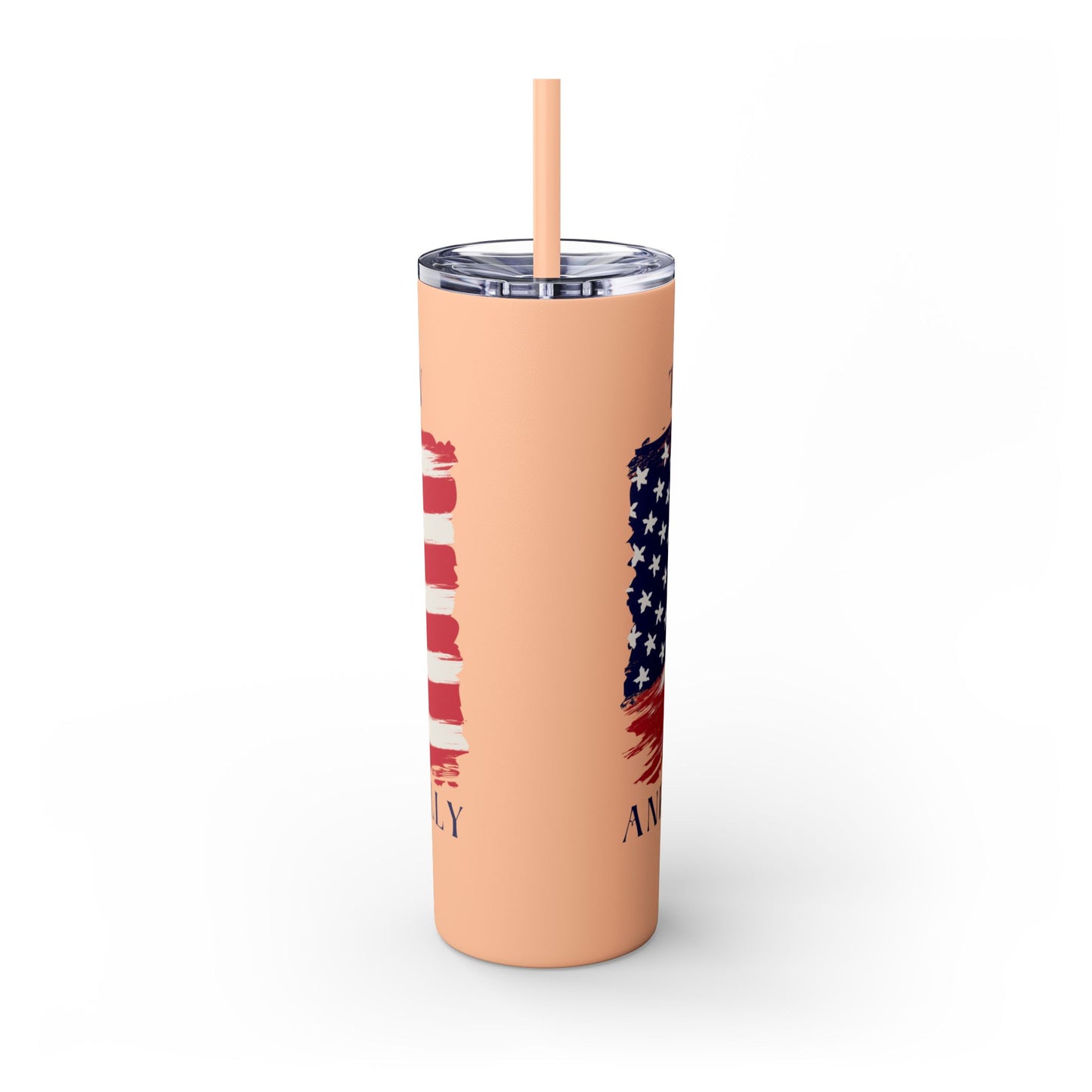 THE OUTLAW AND THE HILLBILLY Skinny Tumbler with Straw, 20oz