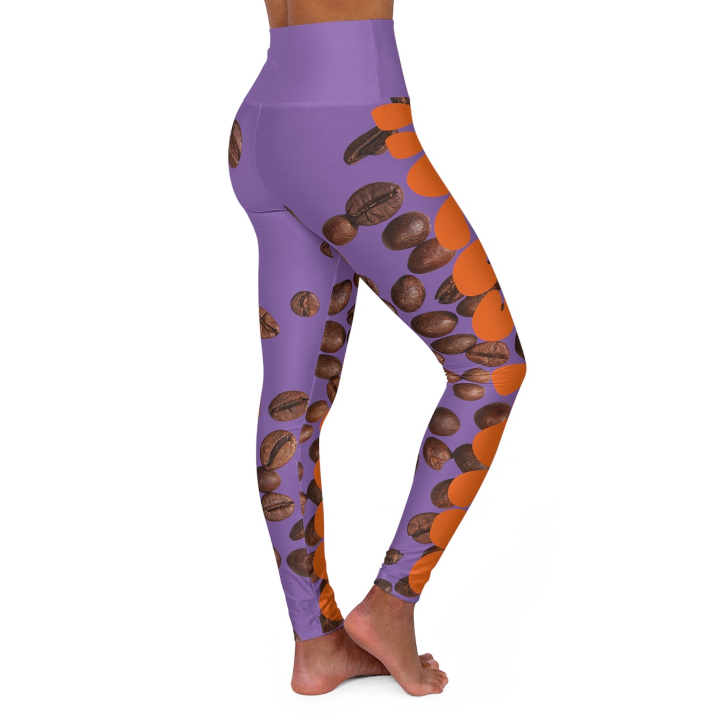 Hocus Pocus coffee bean High Waisted Yoga Leggings (AOP)