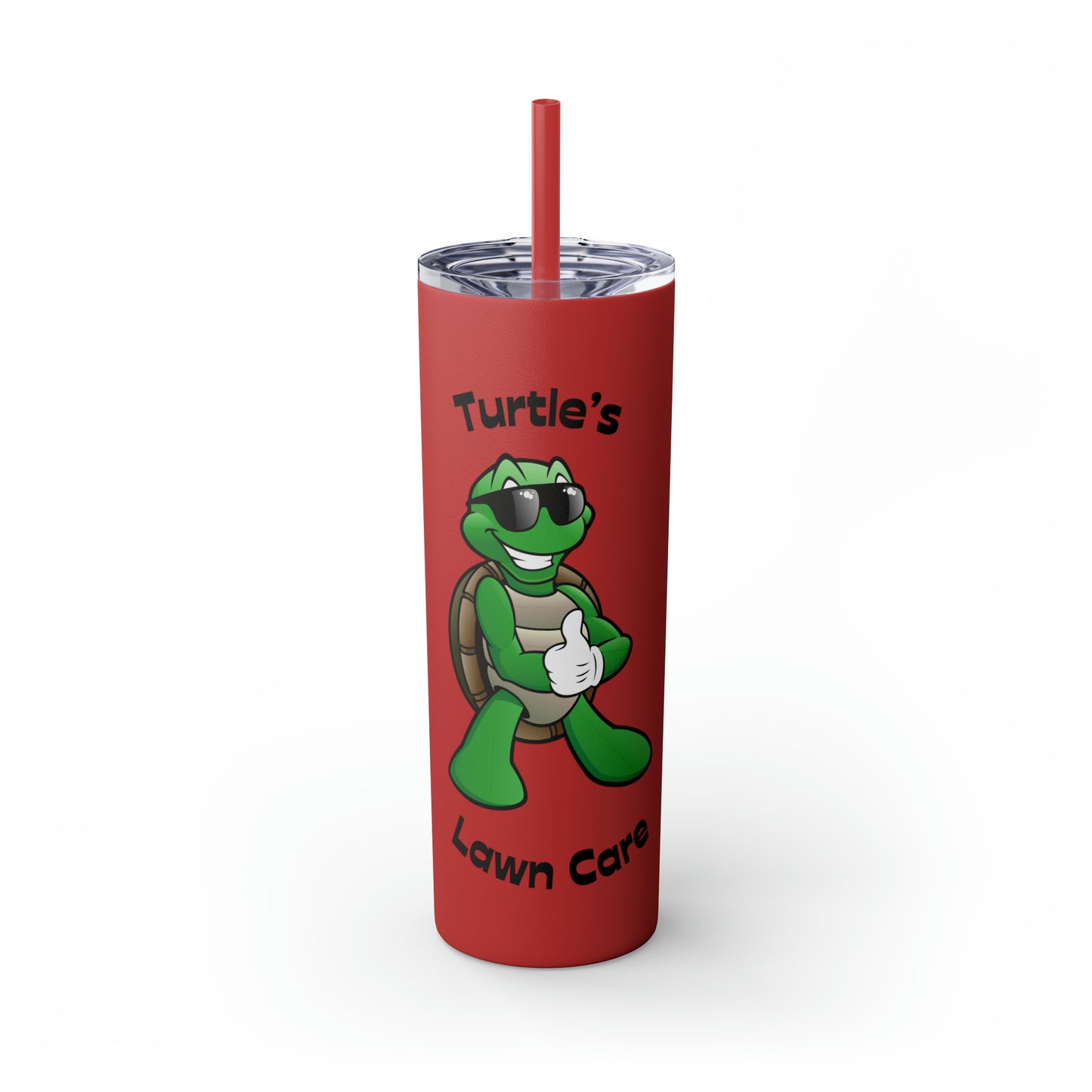 Turtle Skinny Tumbler with Straw, 20oz