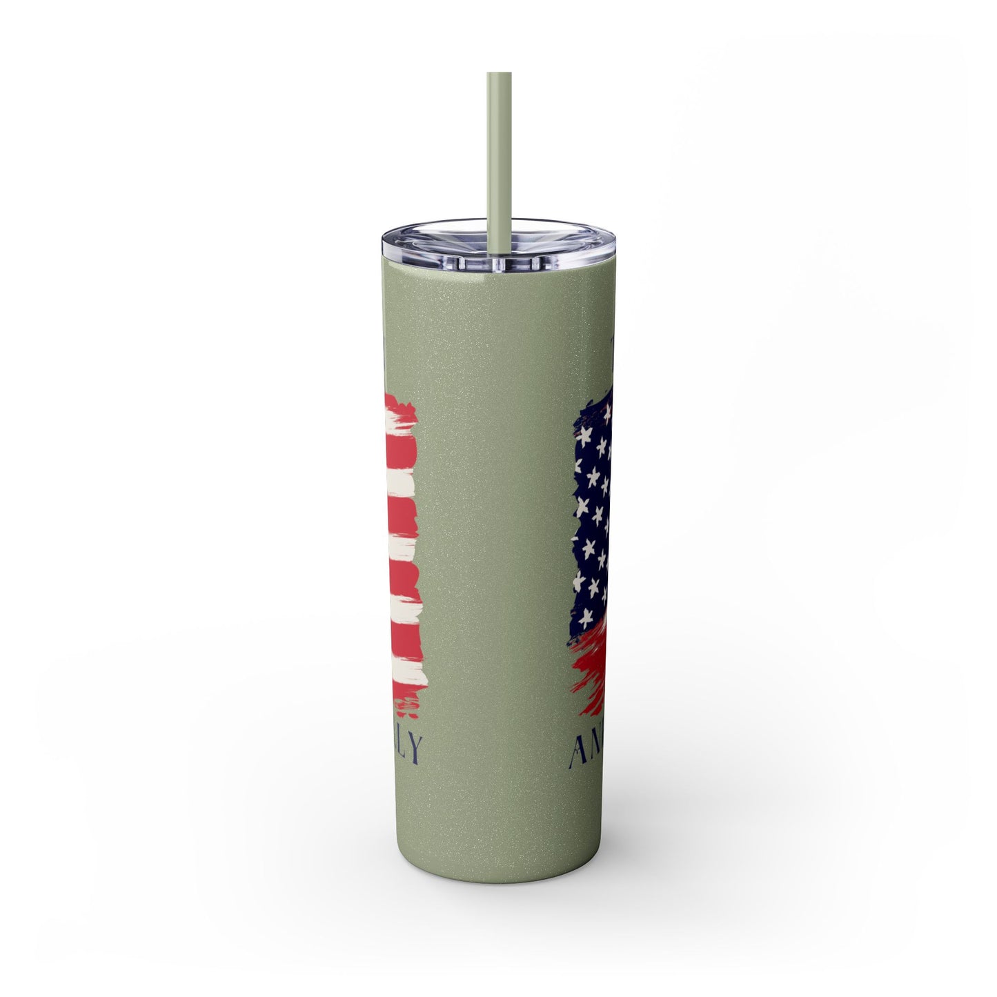 THE OUTLAW AND THE HILLBILLY Skinny Tumbler with Straw, 20oz