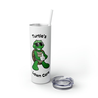 Turtle Skinny Tumbler with Straw, 20oz