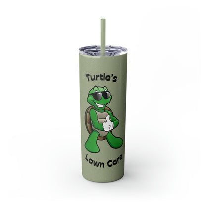 Turtle Skinny Tumbler with Straw, 20oz