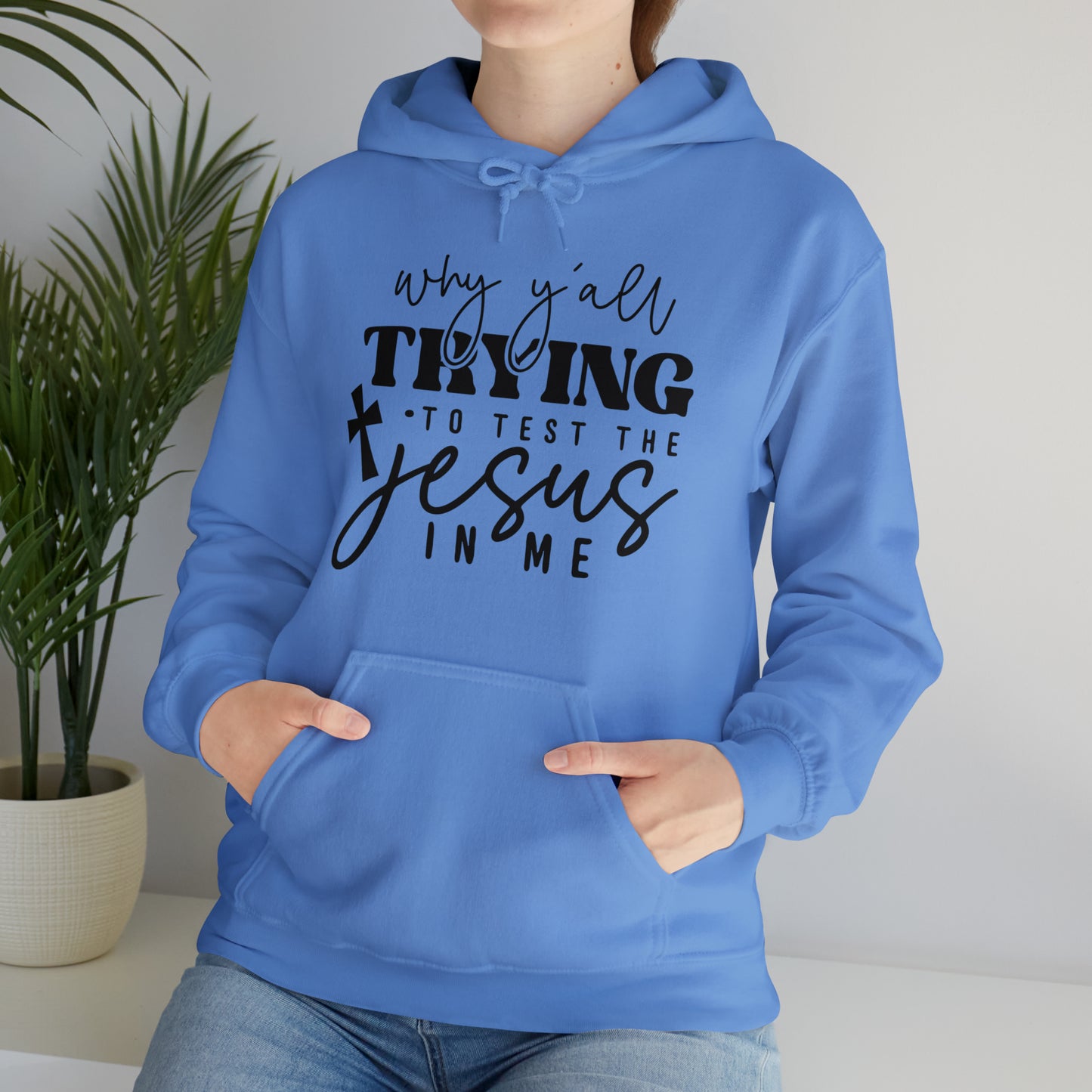 Testing my Jesus Unisex Heavy Blend™ Hooded Sweatshirt