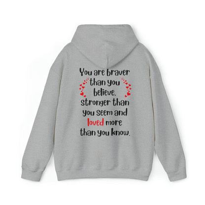 Brave, Strong & Loved Unisex Heavy Blend™ Hooded Sweatshirt