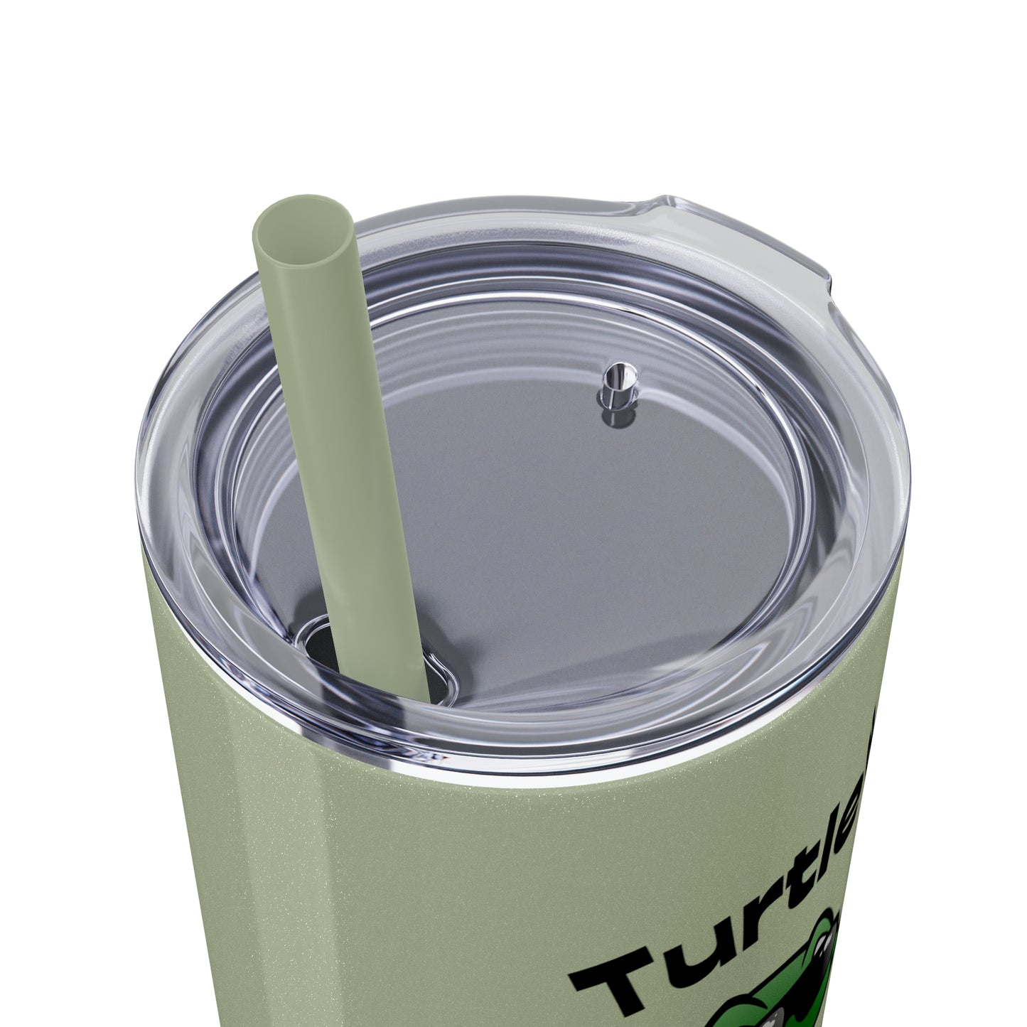 Turtle Skinny Tumbler with Straw, 20oz