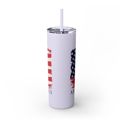 THE OUTLAW AND THE HILLBILLY Skinny Tumbler with Straw, 20oz