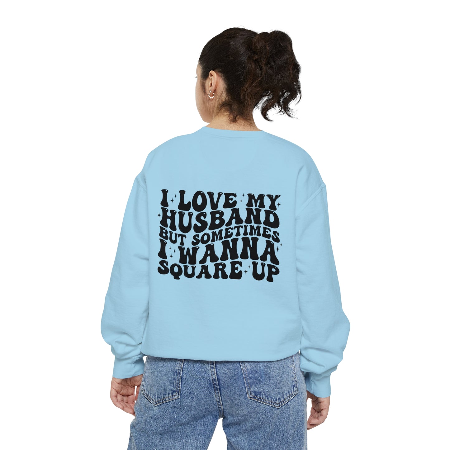 Square up Unisex Garment-Dyed Sweatshirt