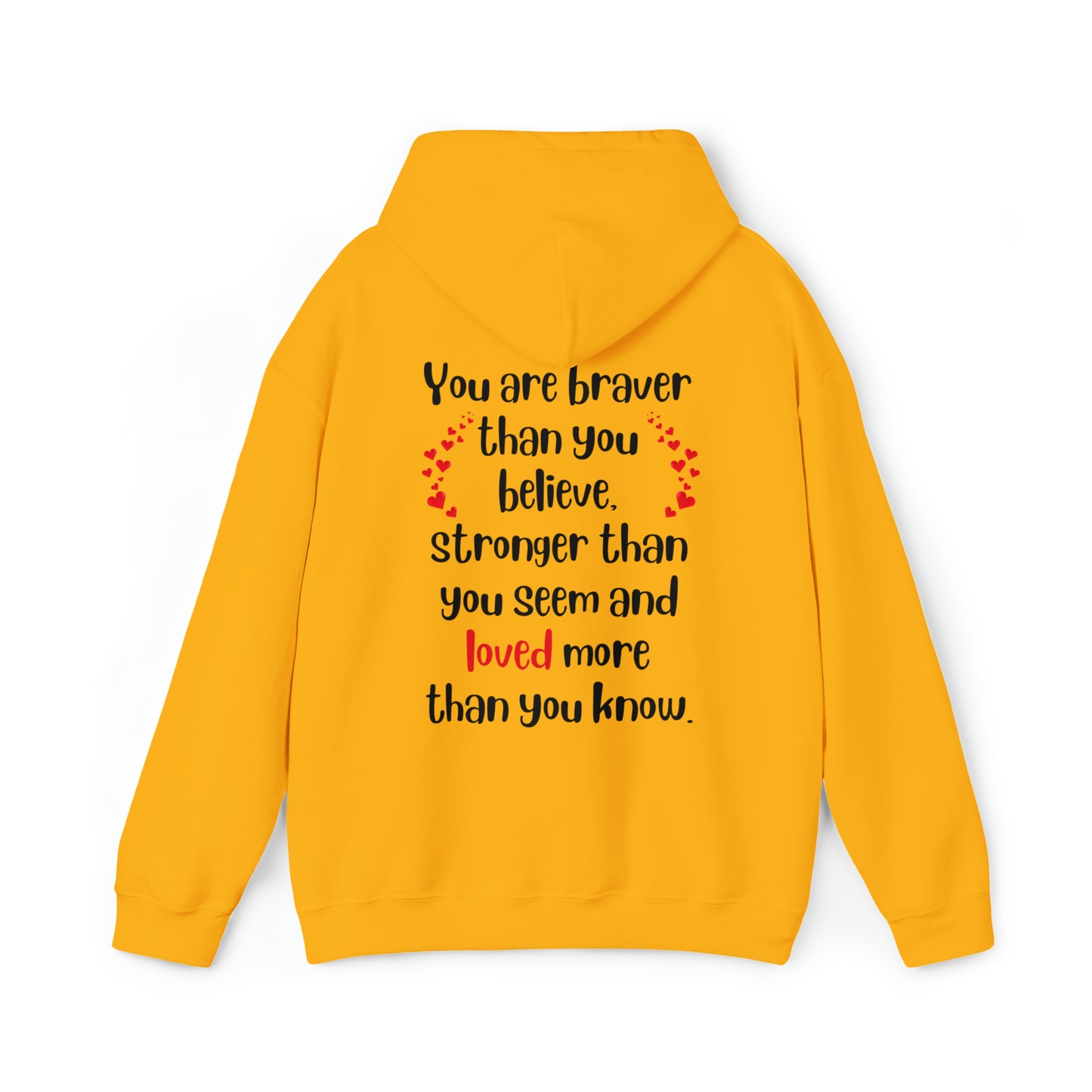 Brave, Strong & Loved Unisex Heavy Blend™ Hooded Sweatshirt