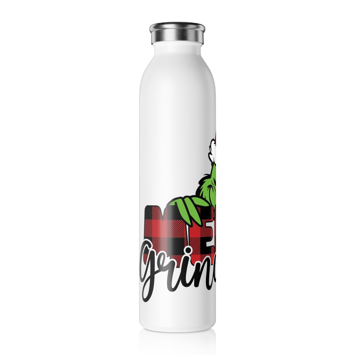 Merry Grinchmas Slim Water Bottle