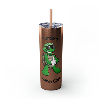 Turtle Skinny Tumbler with Straw, 20oz