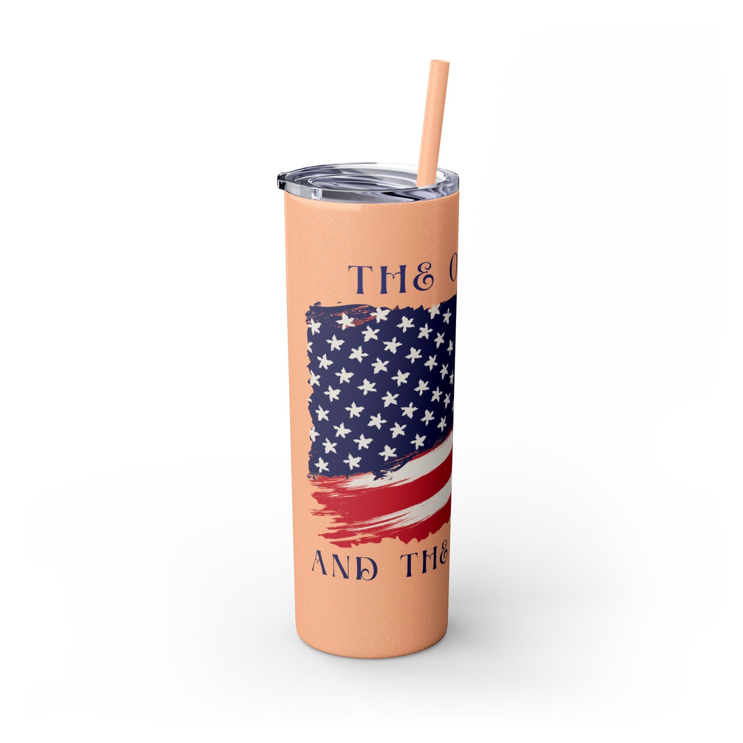 THE OUTLAW AND THE HILLBILLY Skinny Tumbler with Straw, 20oz