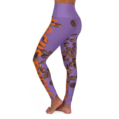 Hocus Pocus coffee bean High Waisted Yoga Leggings (AOP)