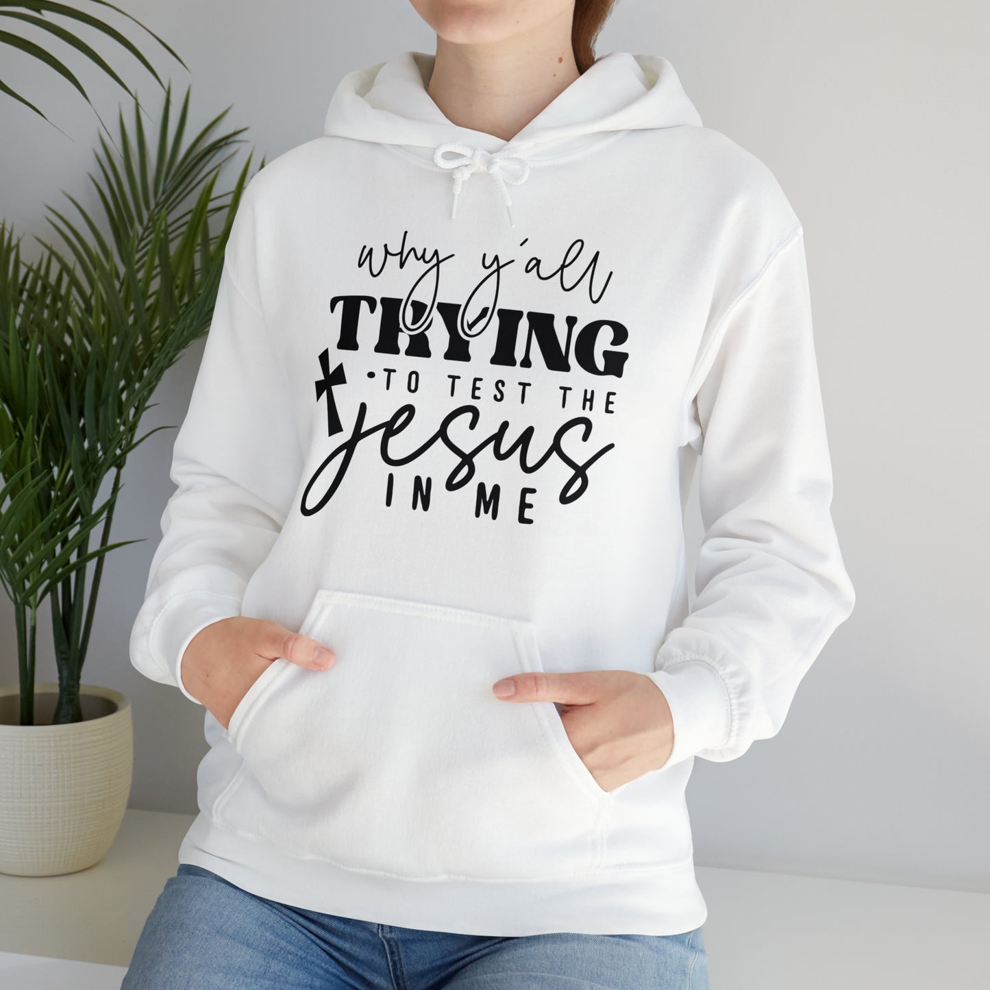 Testing my Jesus Unisex Heavy Blend™ Hooded Sweatshirt