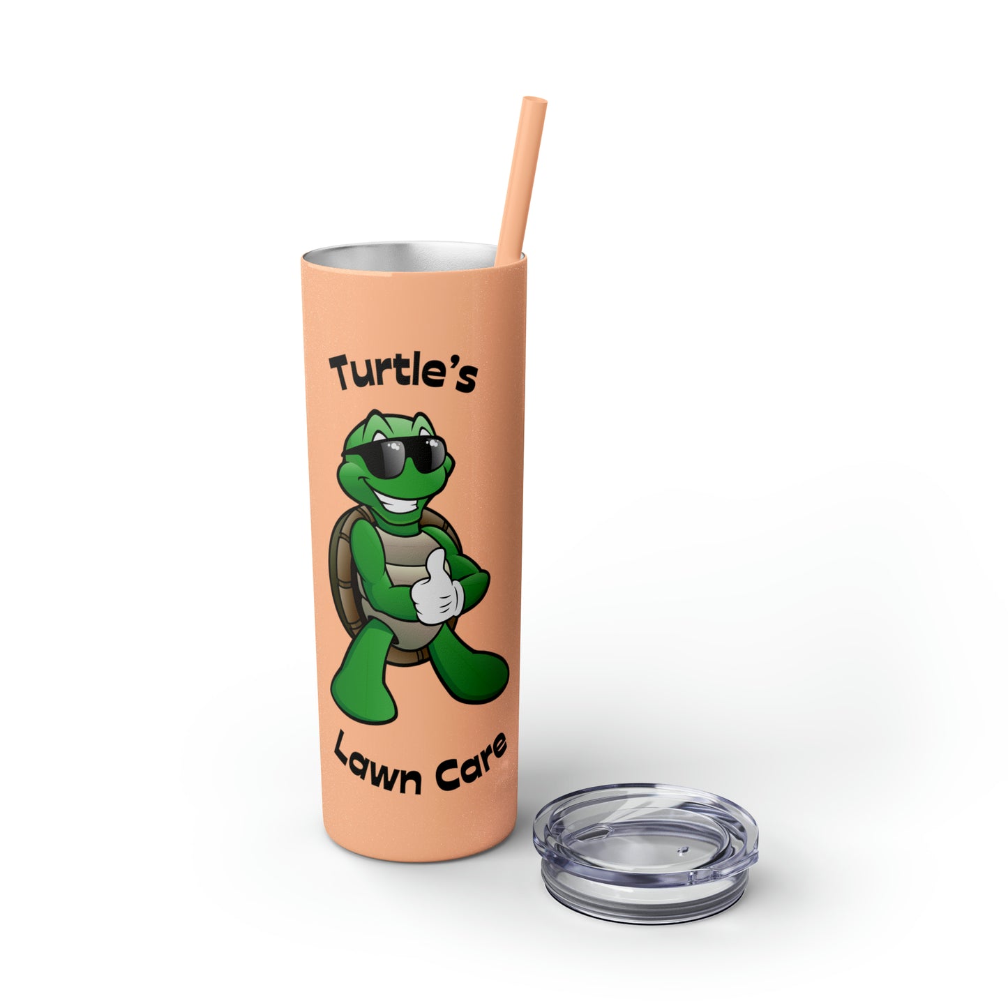 Turtle Skinny Tumbler with Straw, 20oz