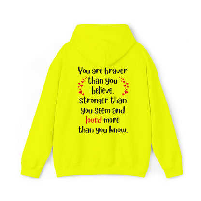 Brave, Strong & Loved Unisex Heavy Blend™ Hooded Sweatshirt