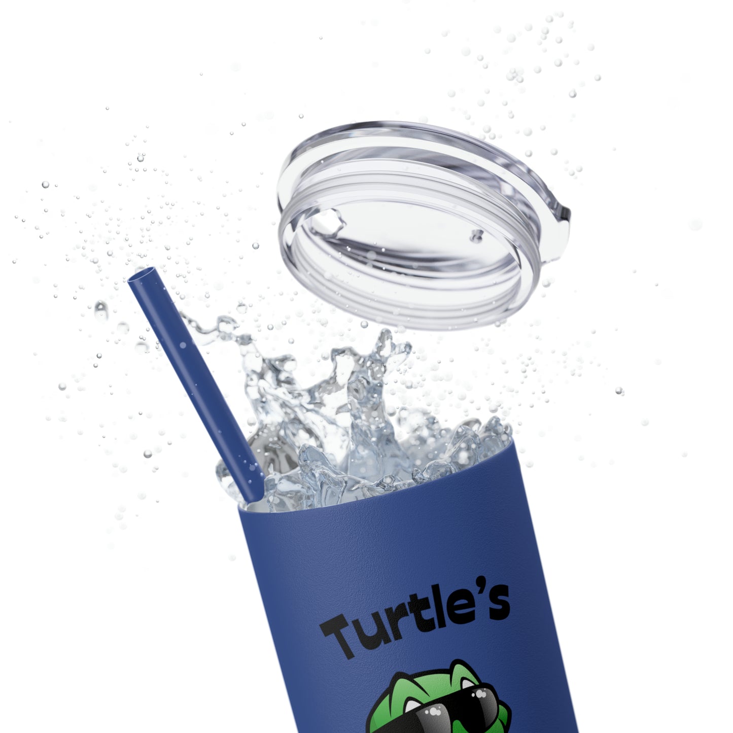 Turtle Skinny Tumbler with Straw, 20oz