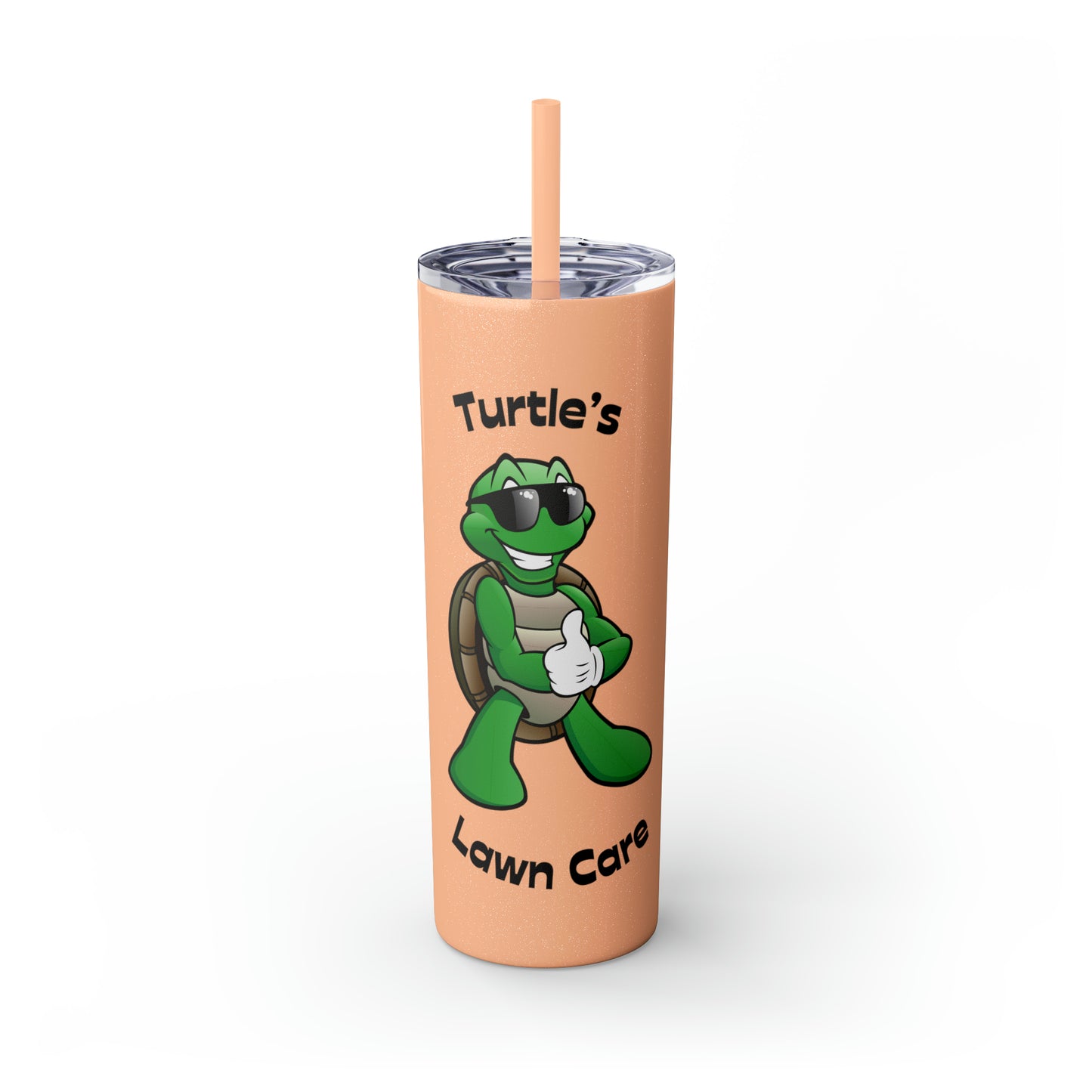 Turtle Skinny Tumbler with Straw, 20oz