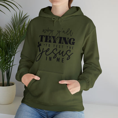 Testing my Jesus Unisex Heavy Blend™ Hooded Sweatshirt