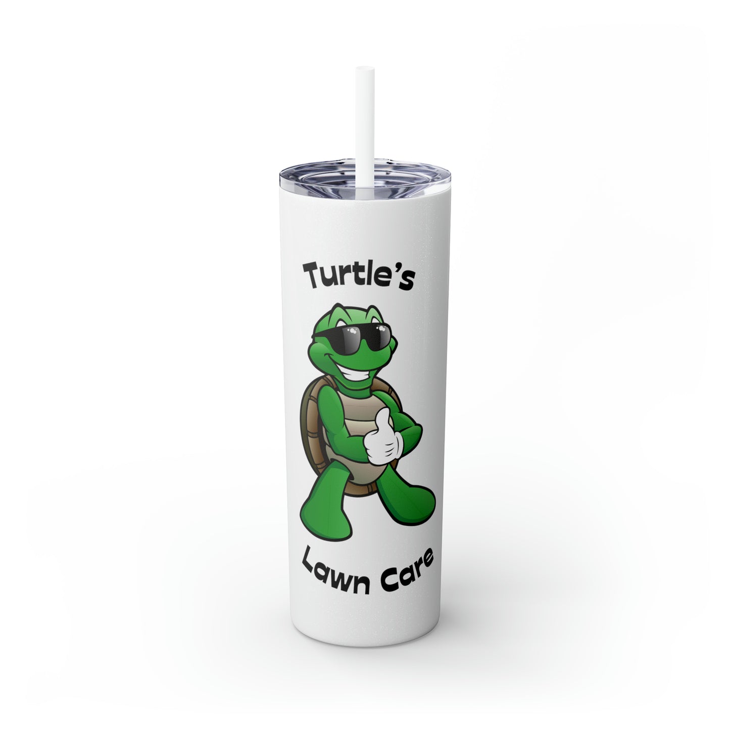 Turtle Skinny Tumbler with Straw, 20oz