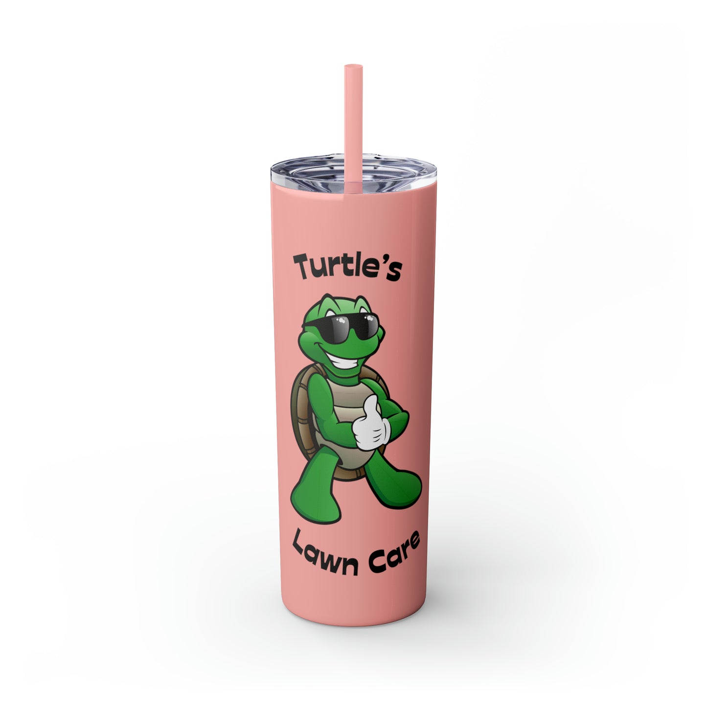 Turtle Skinny Tumbler with Straw, 20oz