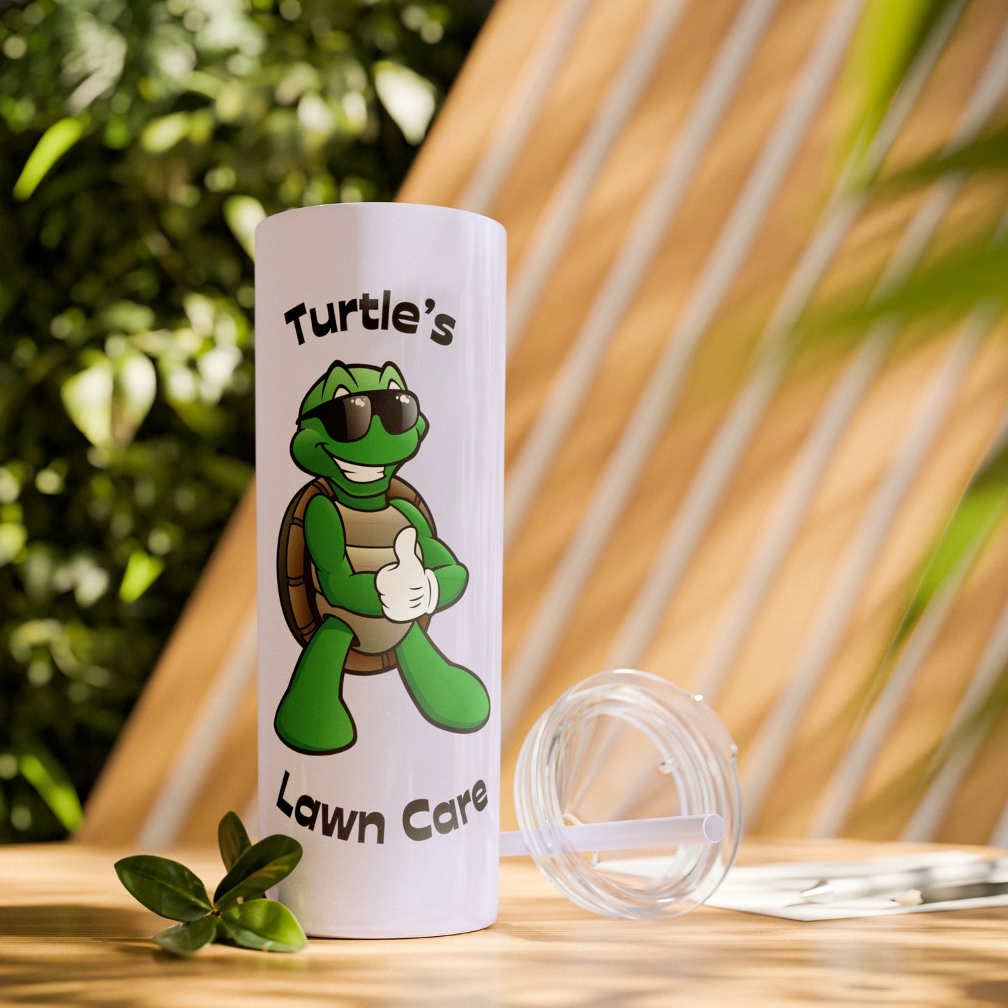 Turtle Skinny Tumbler with Straw, 20oz