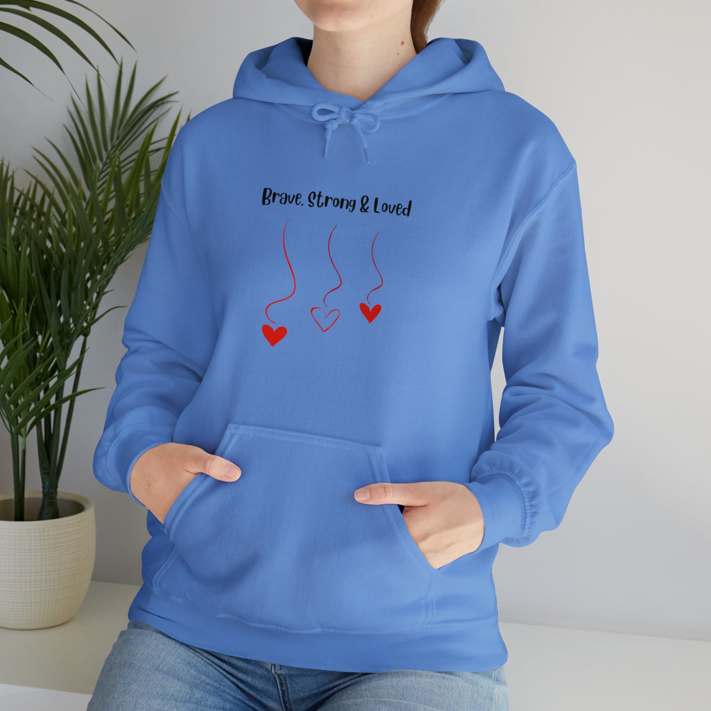 Brave, Strong & Loved Unisex Heavy Blend™ Hooded Sweatshirt