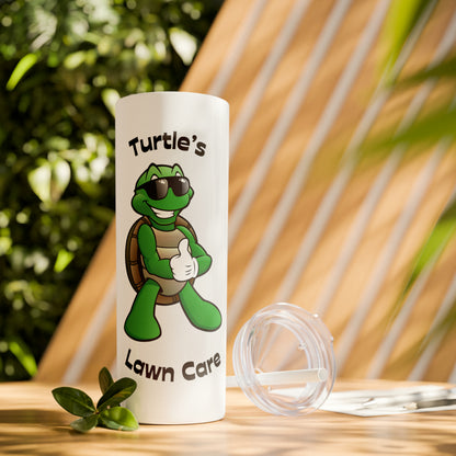 Turtle Skinny Tumbler with Straw, 20oz