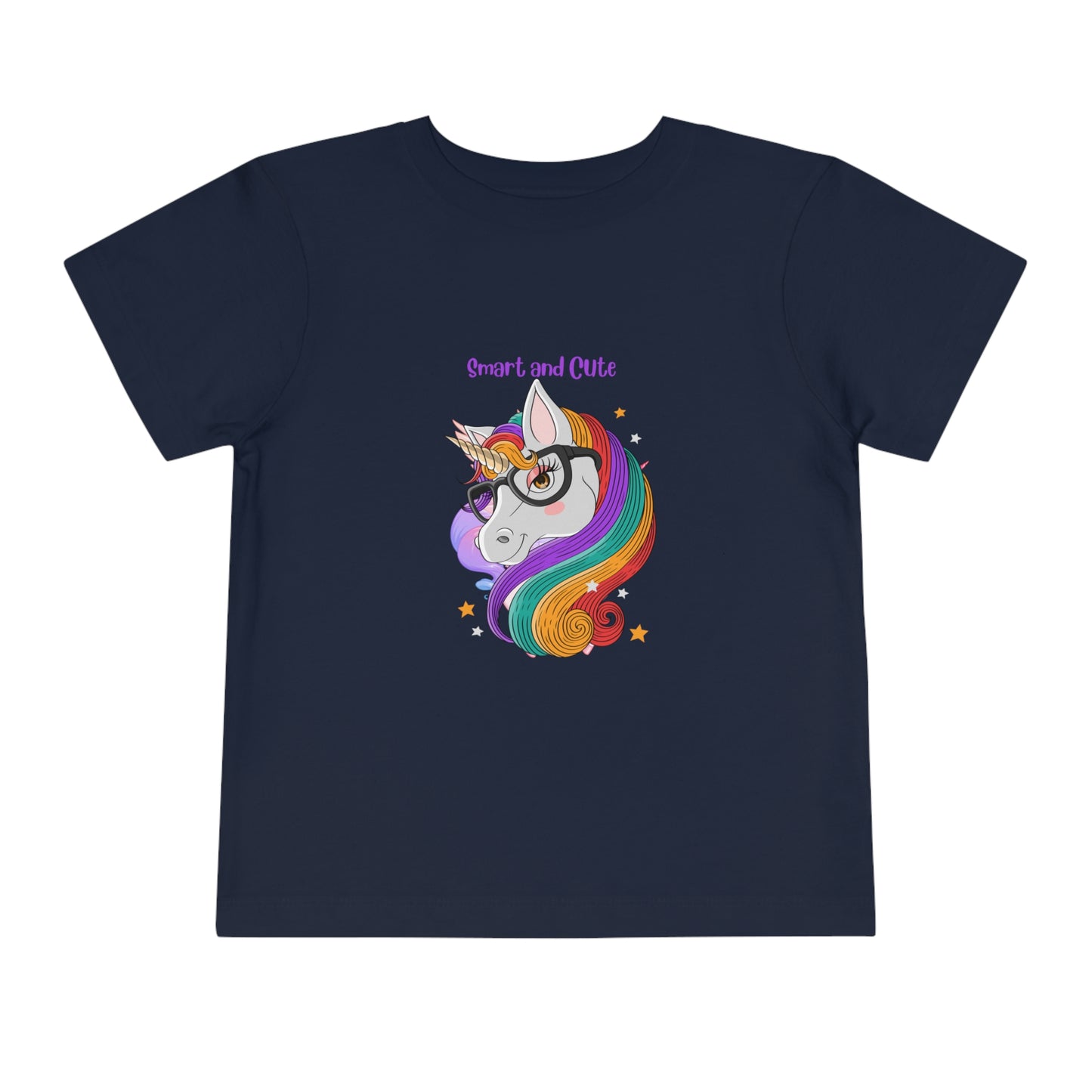 Unicorn Smart and Cute Back to School Toddler Short Sleeve Tee