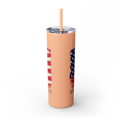 THE OUTLAW AND THE HILLBILLY Skinny Tumbler with Straw, 20oz