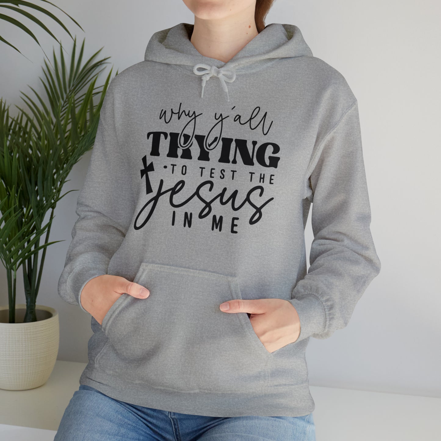 Testing my Jesus Unisex Heavy Blend™ Hooded Sweatshirt