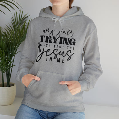 Testing my Jesus Unisex Heavy Blend™ Hooded Sweatshirt