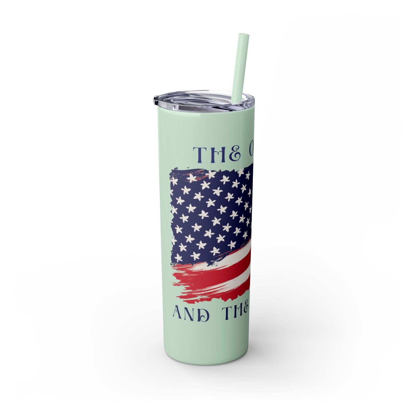 THE OUTLAW AND THE HILLBILLY Skinny Tumbler with Straw, 20oz